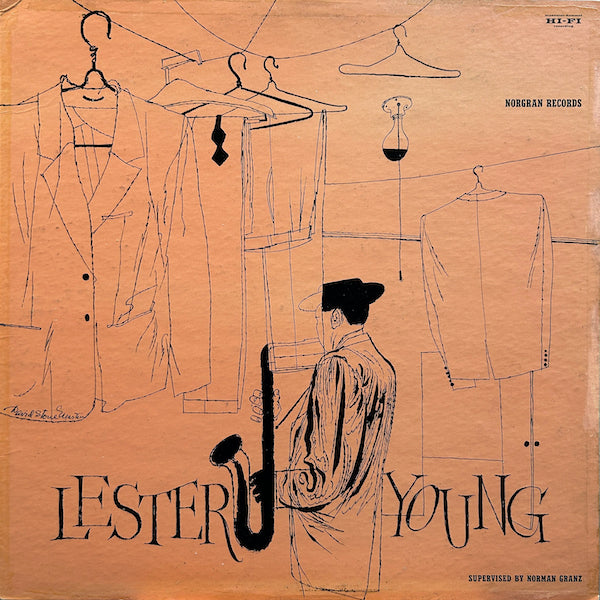 ビンテージ！☆1987年 オランダ製 レスターヤング 額付 ポスター JAZZ