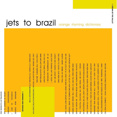 Jets to Brazil | Orange Rhyming Dictionary | Album