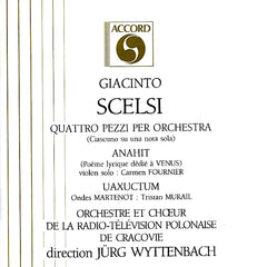 Giacinto Scelsi | Quattro pezzi per orchestra; Anahit; Uaxuctum (w/ Jürg Wyttenbach) | Album