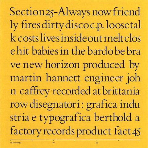 Section 25 | Always Now | Album-Vinyl